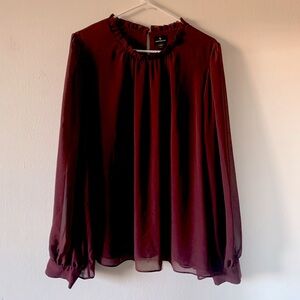 Worthington Burgundy Blouse 
Size XXL